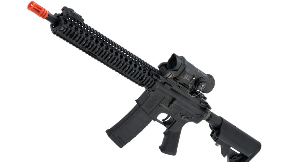 EMG Colt Licensed Daniel Defense M4A1 SOPMOD Block 2 Airsoft AEG, M4A1, Black, Large, OEM-08-AG-235-BK-A02