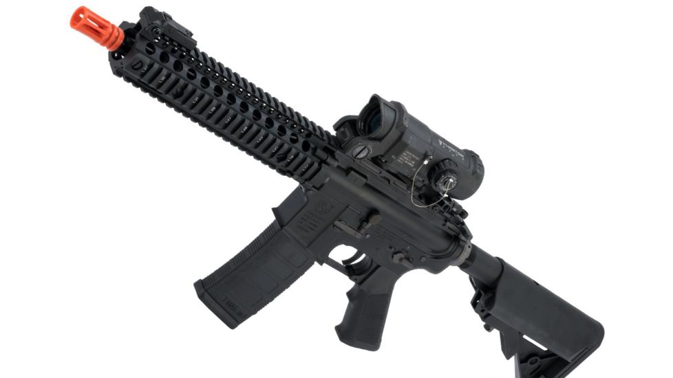 EMG Colt Licensed Daniel Defense M4A1 SOPMOD Block 2 Airsoft AEG, MK18 MOD1, Black, Large, OEM-08-AG-234-BK-A02