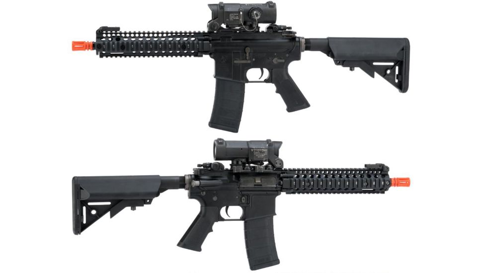 EMG Colt Licensed Daniel Defense M4A1 SOPMOD Block 2 Airsoft AEG, MK18 MOD1, Black, Large, OEM-08-AG-234-BK-A02