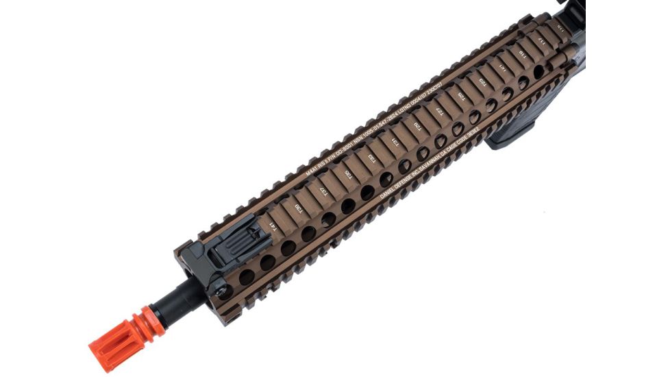 EMG Colt Licensed Daniel Defense M4A1 SOPMOD Block 2 Airsoft AEG, MK18 MOD1, Black/Tan, Large, OEM-08-AG-234-DE-A02