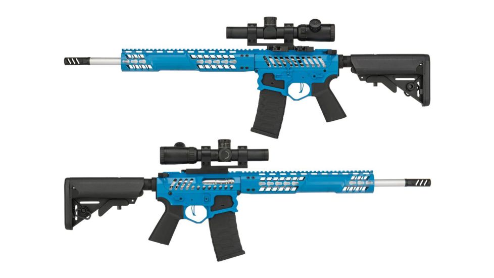 EMG F-1 Firearms BDR-15 3G AR15 Full Metal Airsoft AEG Training Rifle, 400 FPS, Blue, Large, BDR-BLS 400FPS