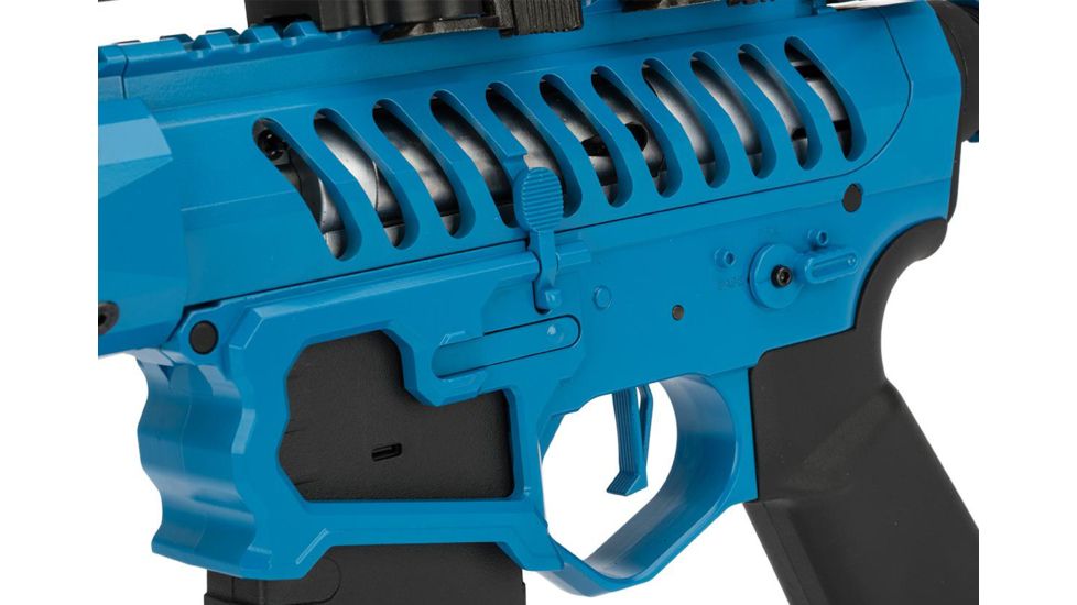 EMG F-1 Firearms BDR-15 3G AR15 Full Metal Airsoft AEG Training Rifle, 400 FPS, Blue/Tron, Large, BDR-BLS-T 400FPS