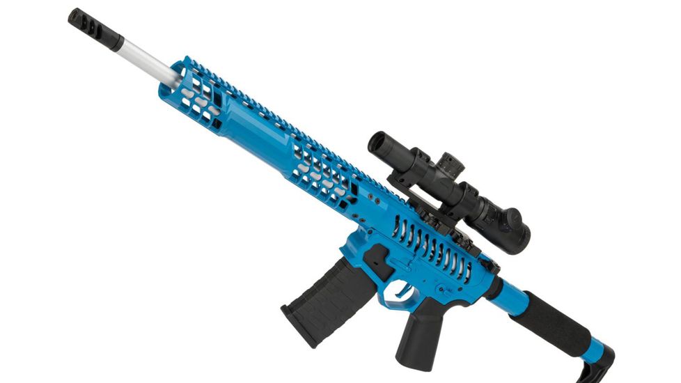 EMG F-1 Firearms BDR-15 3G AR15 Full Metal Airsoft AEG Training Rifle, 400 FPS, Blue/Tron, Large, BDR-BLS-T 400FPS