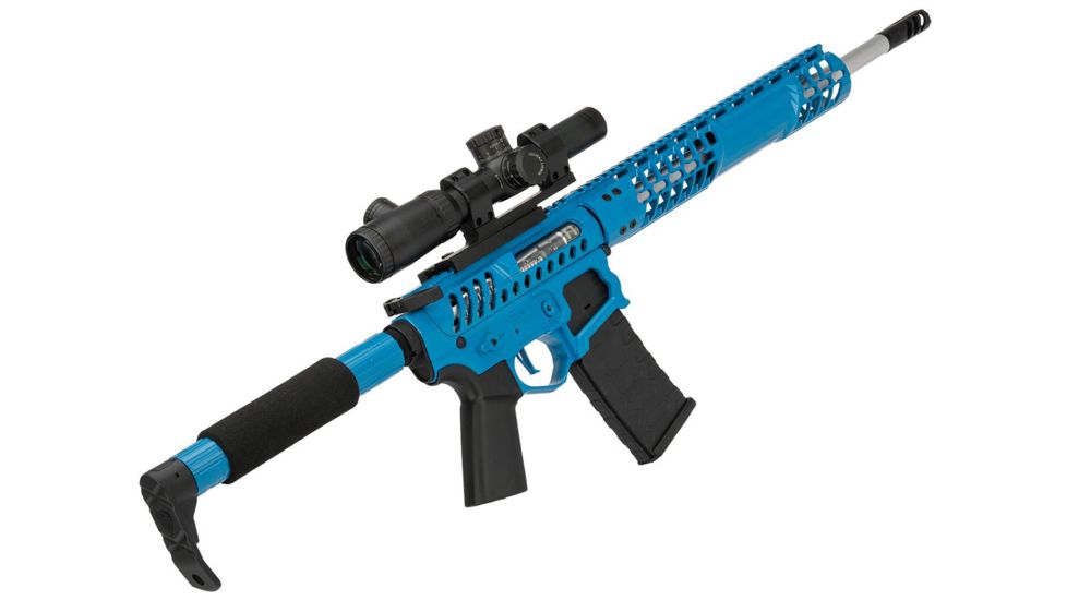 EMG F-1 Firearms BDR-15 3G AR15 Full Metal Airsoft AEG Training Rifle, 400 FPS, Blue/Tron, Large, BDR-BLS-T 400FPS