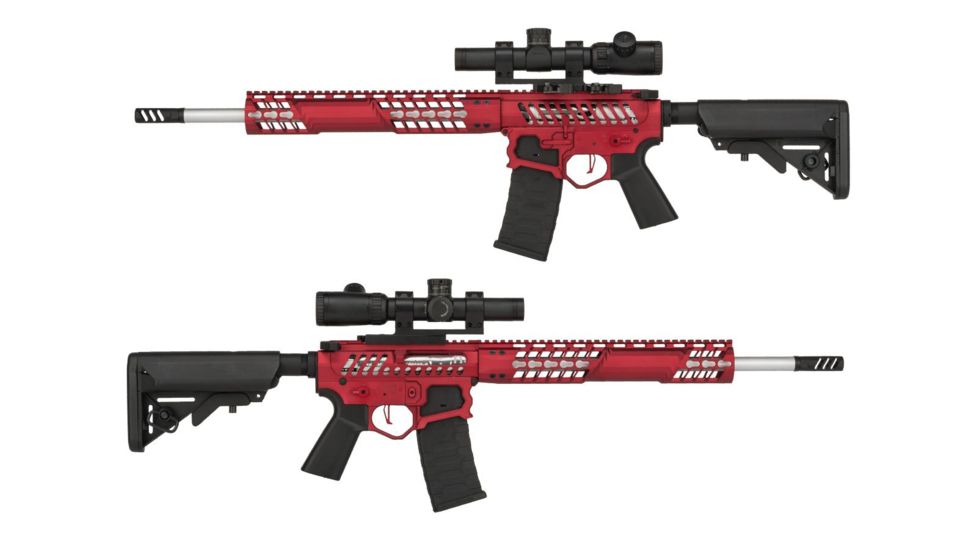 EMG F-1 Firearms BDR-15 3G AR15 Full Metal Airsoft AEG Training Rifle, 400 FPS, Red, Large, BDR-RR 400FPS