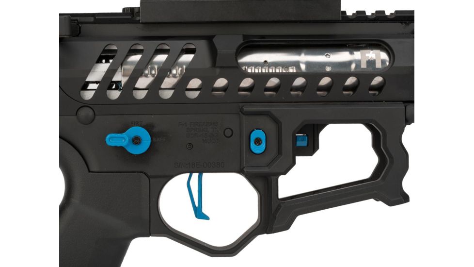 EMG F-1 Firearms BDR-15 3G AR15 Full Metal Airsoft AEG Training Rifle, Black/Blue, Large, BDR-BBL 400FPS