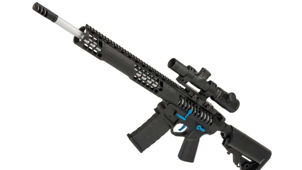 EMG F-1 Firearms BDR-15 3G AR15 Full Metal Airsoft AEG Training Rifle, Black/Blue, Large, BDR-BBL 400FPS