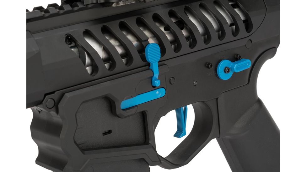 EMG F-1 Firearms BDR-15 3G AR15 Full Metal Airsoft AEG Training Rifle, Black/Blue, Large, BDR-BBL 400FPS