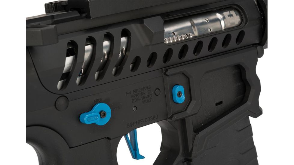 EMG F-1 Firearms BDR-15 3G AR15 Full Metal Airsoft AEG Training Rifle, Black/Blue, Large, BDR-BBL 400FPS