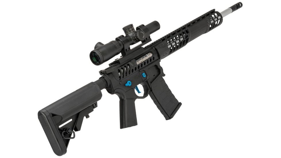 EMG F-1 Firearms BDR-15 3G AR15 Full Metal Airsoft AEG Training Rifle, Black/Blue, Large, BDR-BBL 400FPS