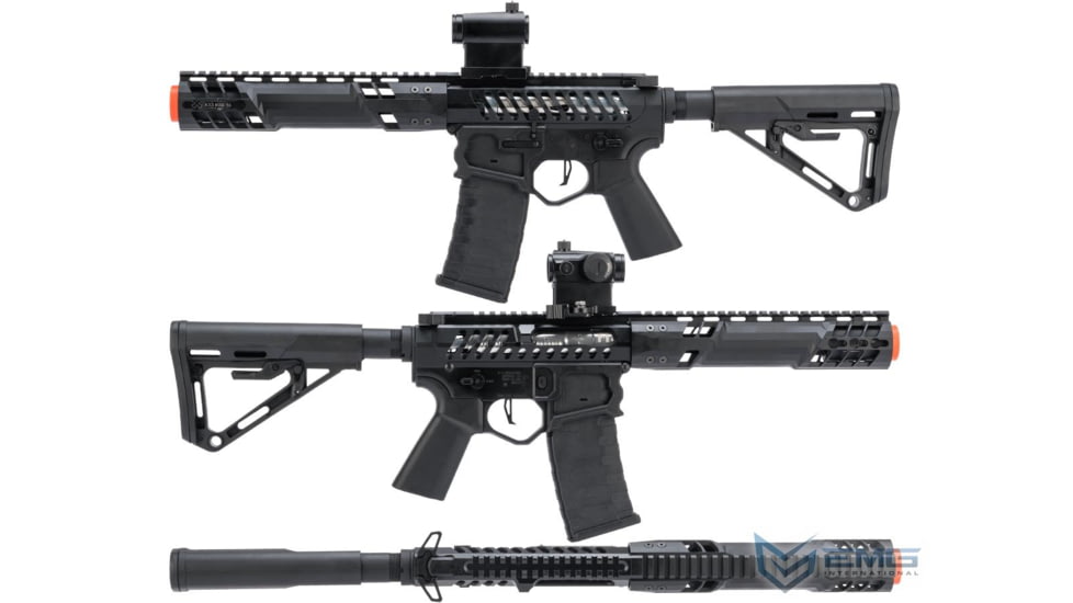 EMG F-1 Firearms PDW Airsoft AEG Training Rifle w/ eSE Electronic Trigger, RS-3, 350 FPS, Black, SBR-B-N2-3