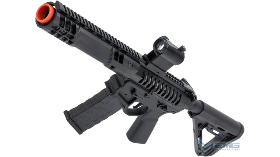 EMG F-1 Firearms PDW Airsoft AEG Training Rifle w/ eSE Electronic Trigger, RS-3, 350 FPS, Black, SBR-B-N2-3