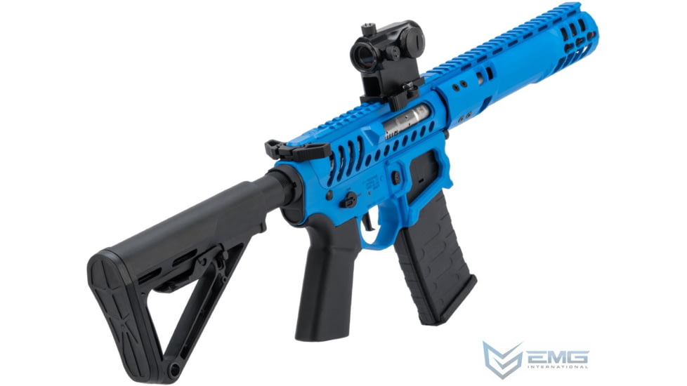 EMG F-1 Firearms PDW Airsoft AEG Training Rifle w/ eSE Electronic Trigger, RS-3, 350 FPS, Blue/Black, SBR-BLB-N2-3