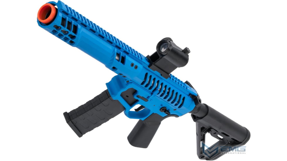 EMG F-1 Firearms PDW Airsoft AEG Training Rifle w/ eSE Electronic Trigger, RS-3, 350 FPS, Blue/Black, SBR-BLB-N2-3