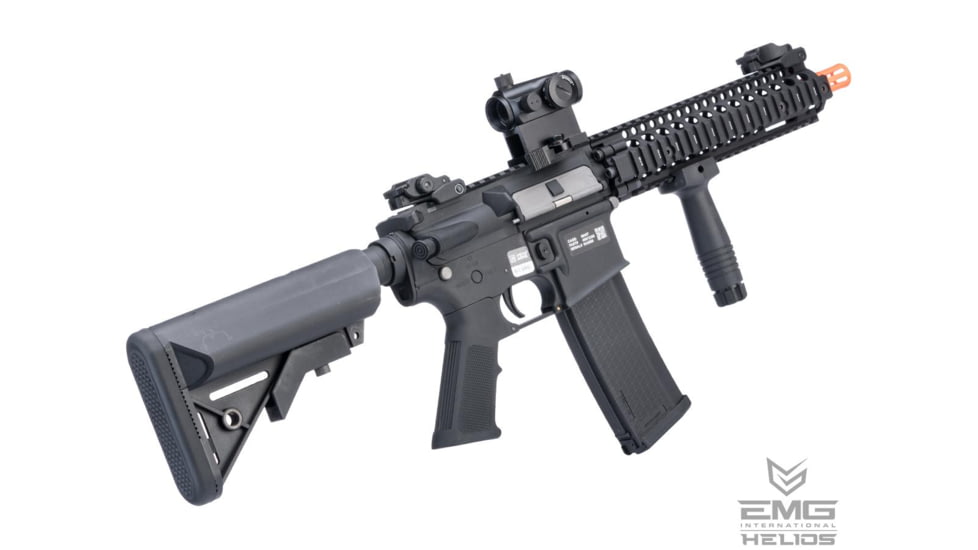EMG Helios Daniel Defense Licensed MK18 Airsoft AEG Rifle, CORE Series, Black, SA-C19- DD / SPE-01-024047-00