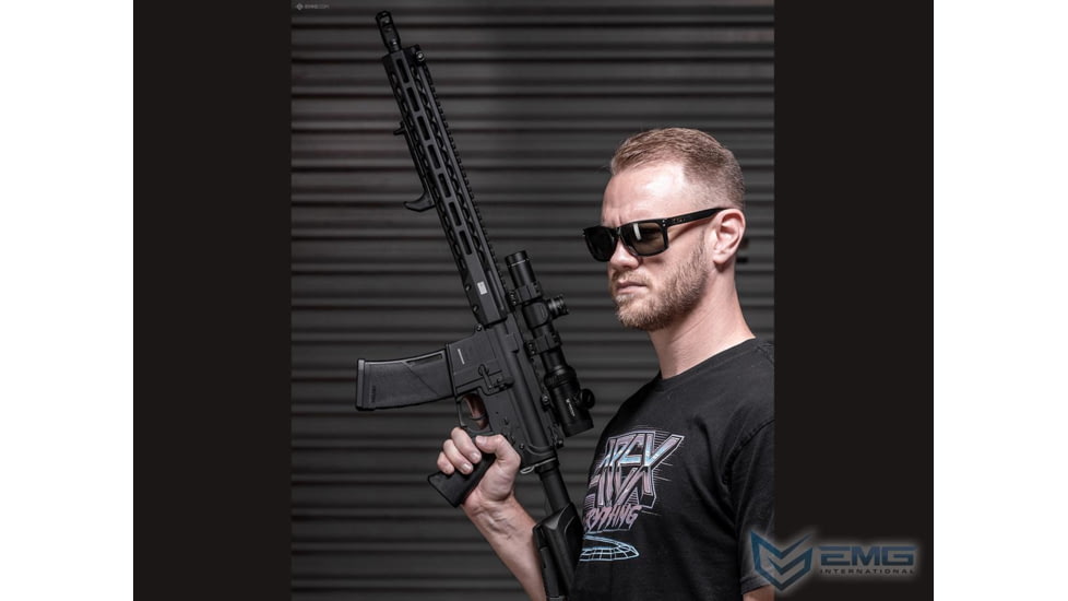 EMG KRYTAC/BARRETT Firearms REC7 DI AR15 AEG Training Rifle, Length Carbine, Black, KTAEG-BREC7C-BK01