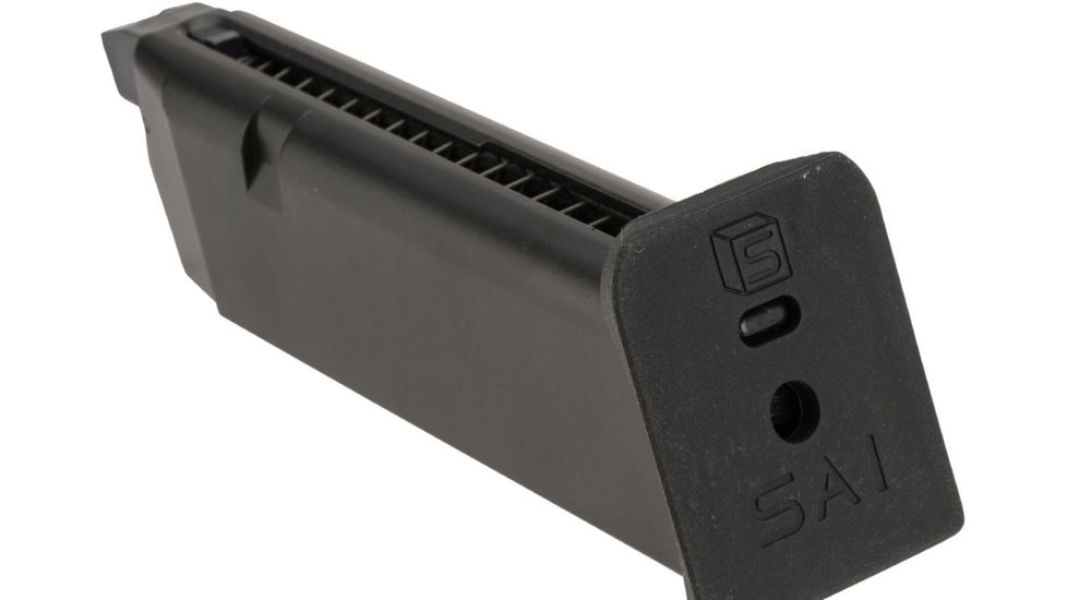 EMG Magazine for Blu &amp; Glock Series Gas Airsoft Pistols, Enhanced, CO2, 25rds, Black, Small, SA-BLMC01-Enhanced