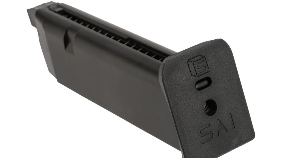 EMG Magazine for Blu &amp; Glock Series Gas Airsoft Pistols, Enhanced, Green Gas, 25rds, Black, Small, SA-BLMG01, EDEMO1