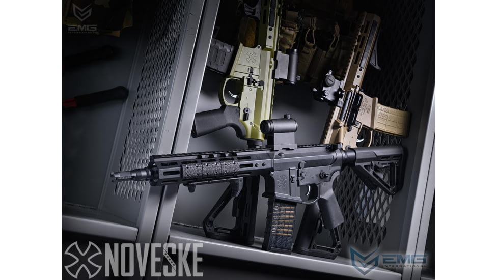 EMG NOVESKE Gen 4 w/ eSilverEdge SDU2.0 Gearbox Airsoft AEG Training Rifle, Shorty, 350 FPS, Black, NSBR-10B 350 FPS