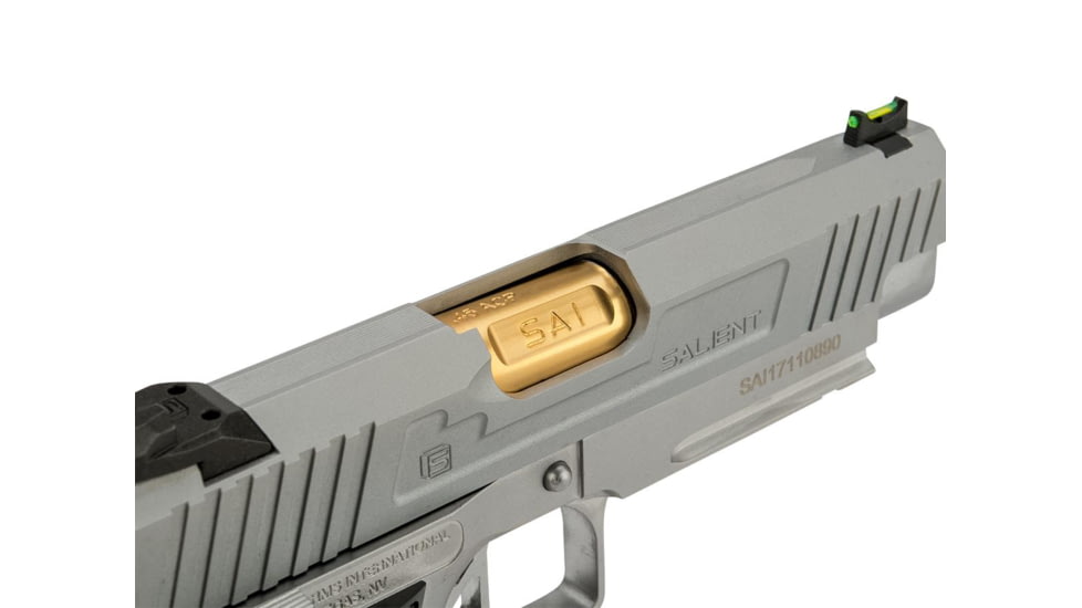 EMG Salient Arms International 2011 DS Airsoft Training Weapon, 4.3 w/Green Gas Mag, 30 Round, Silver, SA-DS0201 4.3 GG