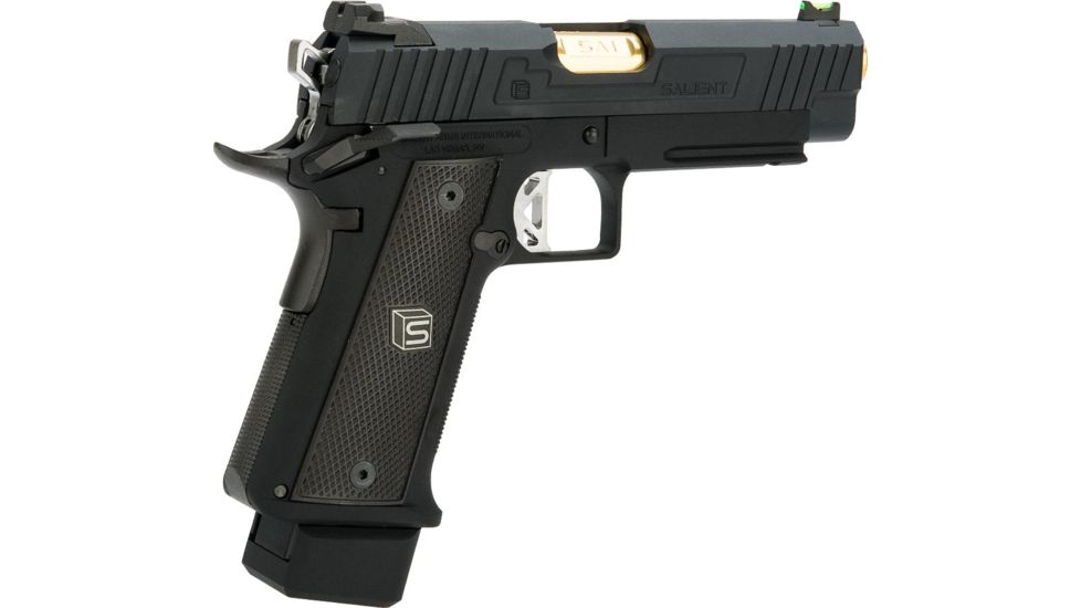 EMG Salient Arms International 2011 DS Full Auto Select Fire GBB Pistol, 4.3 CO2, Black, Medium, SA-DS0250