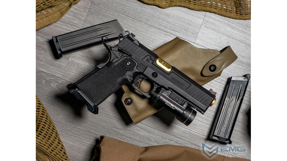EMG Salient Arms International RED Hi-Capa Training Weapon, Aluminum Select Fire, CO2, Black, SA-RD0250