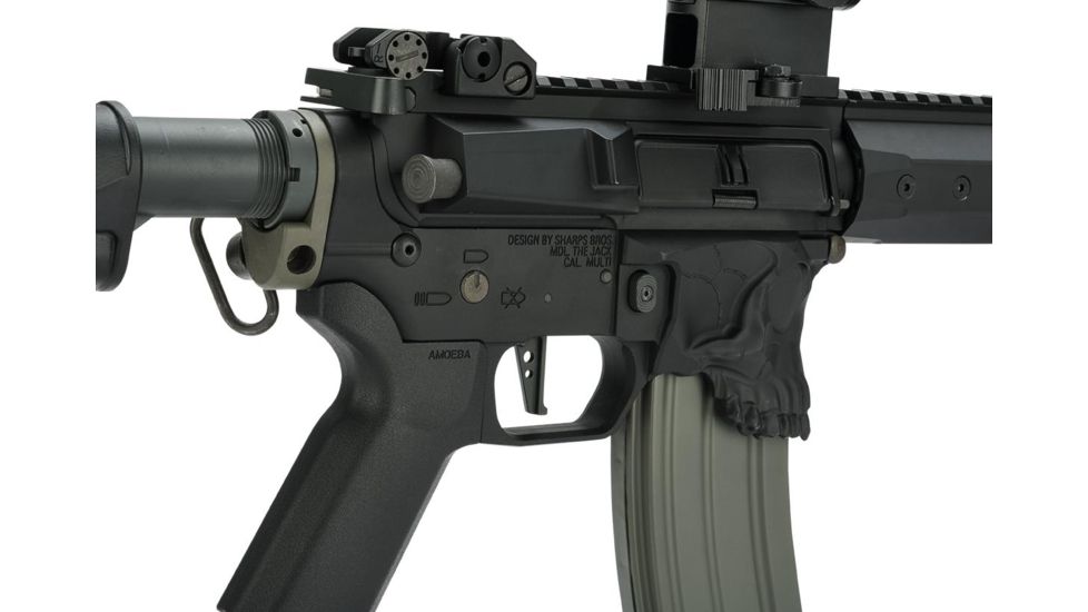 EMG Sharps Bros Jack Licensed Full Metal Advanced M4 Airsoft AEG Rifle, 10in SBR, Black, Large, M4-SB-TJ-M-BK