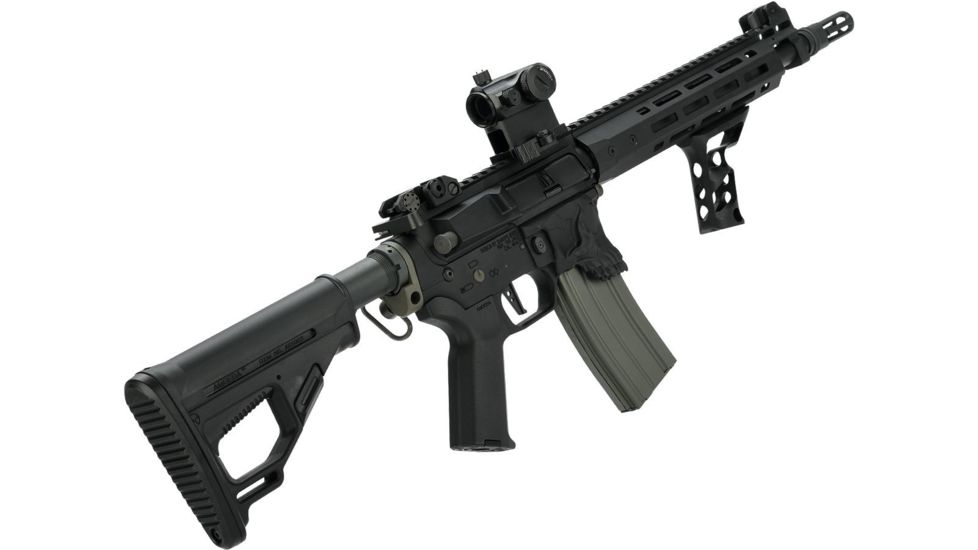 EMG Sharps Bros Jack Licensed Full Metal Advanced M4 Airsoft AEG Rifle, 10in SBR, Black, Large, M4-SB-TJ-M-BK