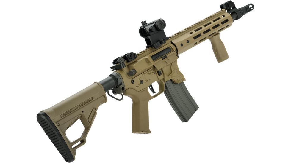 EMG Sharps Bros Jack Licensed Full Metal Advanced M4 Airsoft AEG Rifle, 10in SBR, Tan, Large, M4-SB-TJ-M-DE