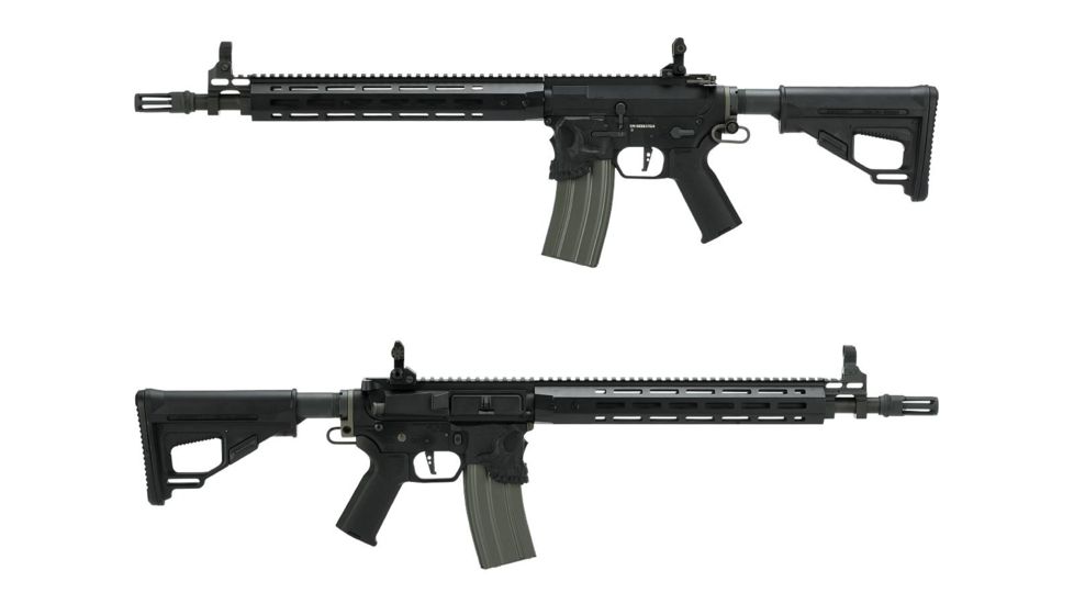 EMG Sharps Bros Jack Licensed Full Metal Advanced M4 Airsoft AEG Rifle, 15in Carbine, Black, Large, M4-SB-TJ-L-BK