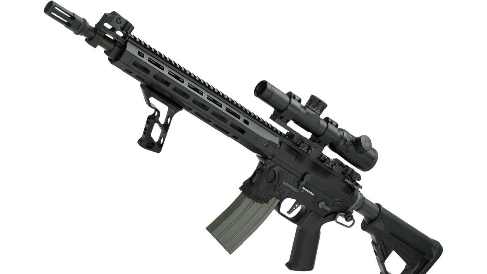 EMG Sharps Bros Jack Licensed Full Metal Advanced M4 Airsoft AEG Rifle, 15in Carbine, Black, Large, M4-SB-TJ-L-BK