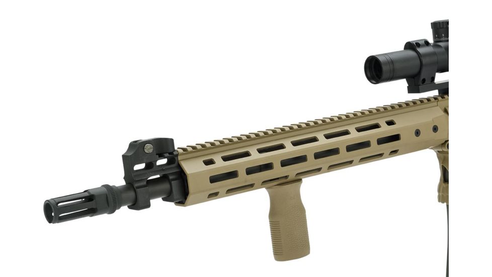 EMG Sharps Bros Jack Licensed Full Metal Advanced M4 Airsoft AEG Rifle, 15in Carbine, Tan, Large, M4-SB-TJ-L-DE