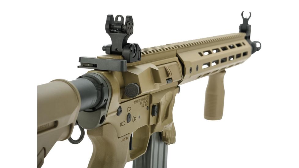 EMG Sharps Bros Jack Licensed Full Metal Advanced M4 Airsoft AEG Rifle, 15in Carbine, Tan, Large, M4-SB-TJ-L-DE