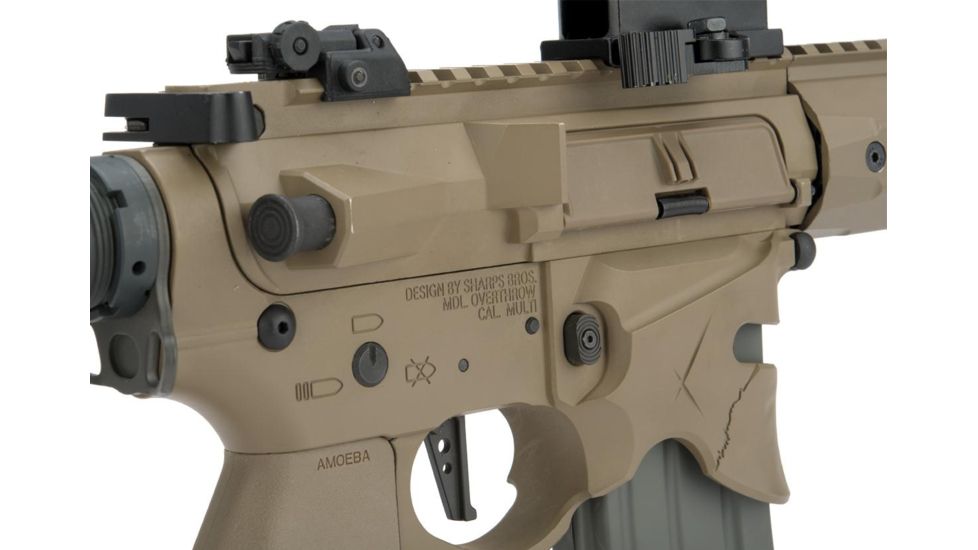 EMG Sharps Bros Overthrow Licensed Advanced M4 Airsoft AEG Training Rifle, 8in PDW, Dark Earth, Large, M4-SB-OT-S-DE