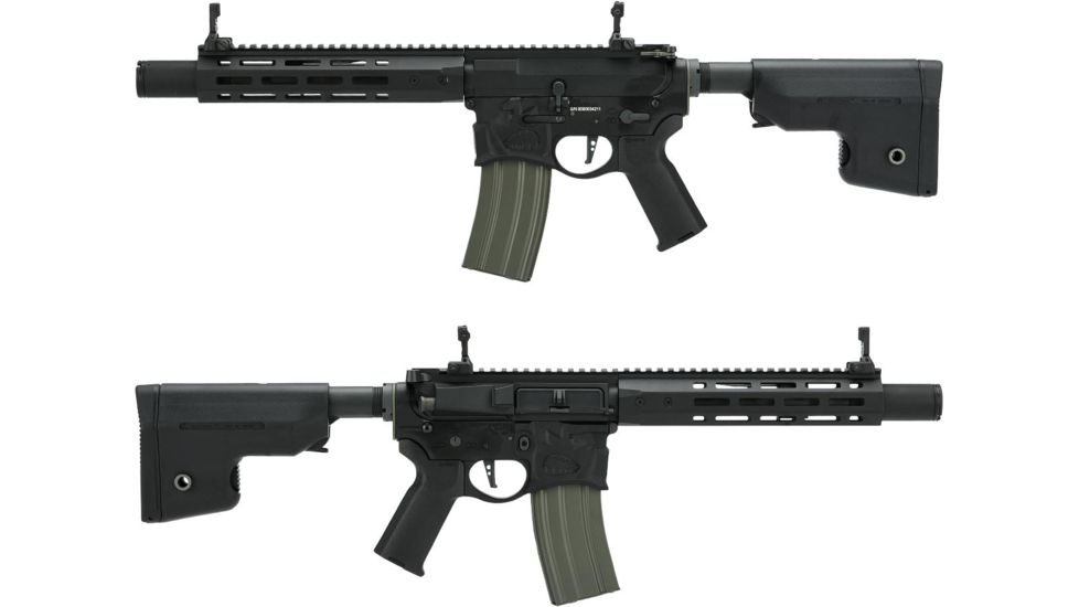 EMG Sharps Bros Warthog Licensed Full Metal Advanced M4 Airsoft AEG Rifle, 10in SBR, Black, Large, M4-SB-WH-M-BK