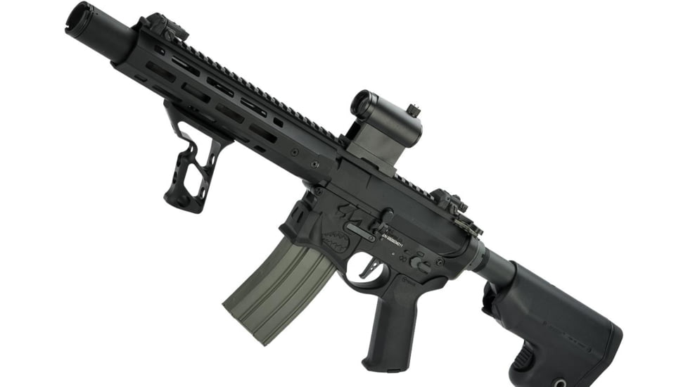 EMG Sharps Bros Warthog Licensed Full Metal Advanced M4 Airsoft AEG Rifle, 10in SBR, Black, Large, M4-SB-WH-M-BK