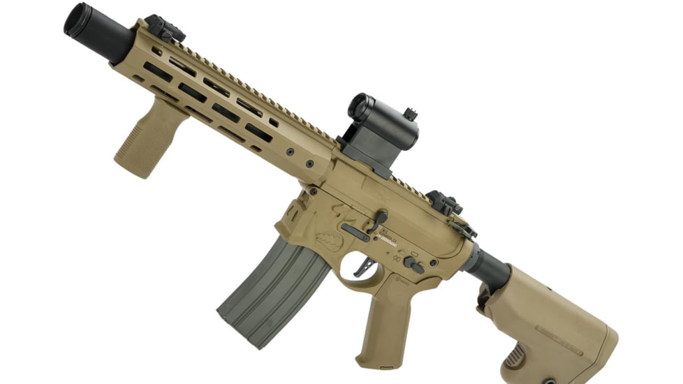 EMG Sharps Bros Warthog Licensed Full Metal Advanced M4 Airsoft AEG Rifle, 10in, SBR, Tan, Large, M4-SB-WH-M-DE