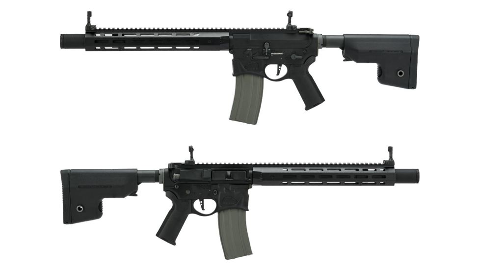 EMG Sharps Bros Warthog Licensed Full Metal Advanced M4 Airsoft AEG Rifle, 15in Carbine, Black, Large, M4-SB-WH-L-BK