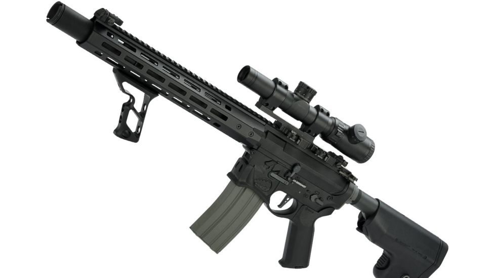 EMG Sharps Bros Warthog Licensed Full Metal Advanced M4 Airsoft AEG Rifle, 15in Carbine, Black, Large, M4-SB-WH-L-BK