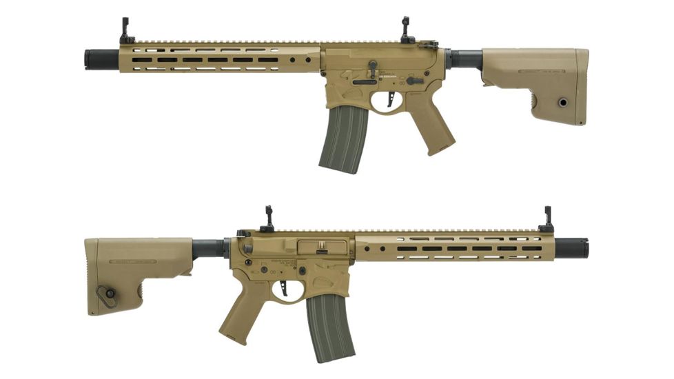 EMG Sharps Bros Warthog Licensed Full Metal Advanced M4 Airsoft AEG Rifle, 15in Carbine, Tan, Large, M4-SB-WH-L-DE