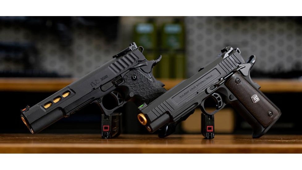 EMG STI International DVC 3-GUN 2011 Airsoft Training Pistol, Green Gas, Black, Small, ST-DV0100