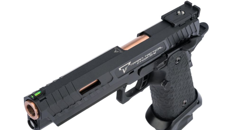 EMG STI/TTI Licensed JW3 2011 Combat Master Airsoft Training Pistol, Model Green Gas, Black, Medium, TT-CM0100