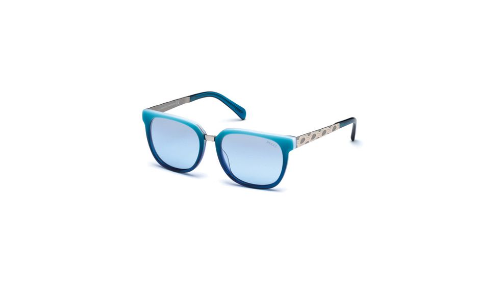 Emilio Pucci EP0001 Sunglasses - Light Blue Frame Color, Gradient Blue Lens Color