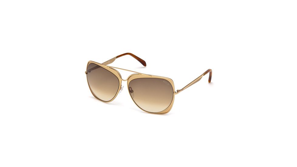 Emilio Pucci EP0004 Sunglasses - Shiny Endura Gold Frame Color, Gradient Brown Lens Color