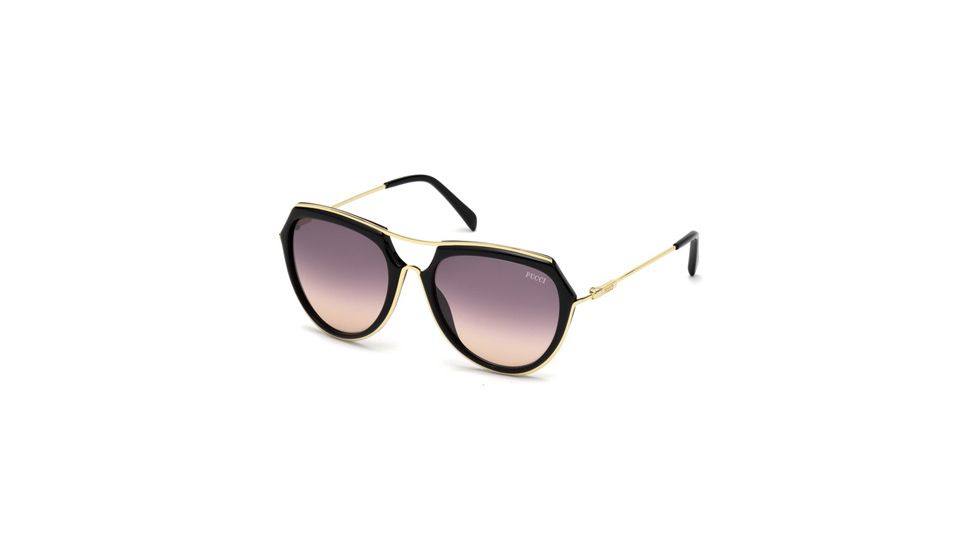 Emilio Pucci EP0016 Sunglasses - Shiny Black Frame Color