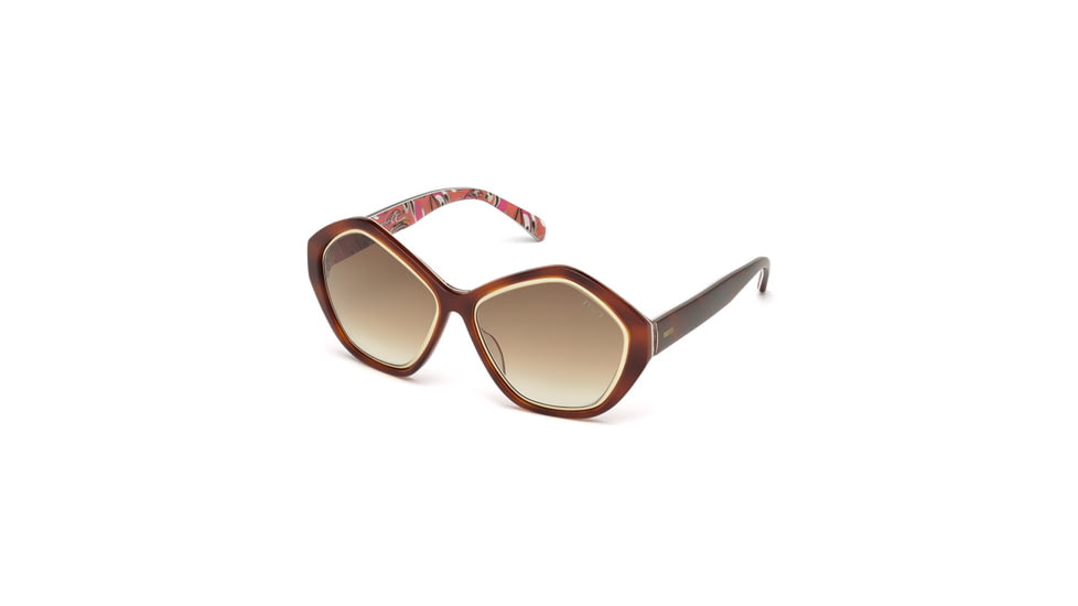 Emilio Pucci EP0019 Sunglasses - Havana Frame Color, Gradient Brown Lens Color