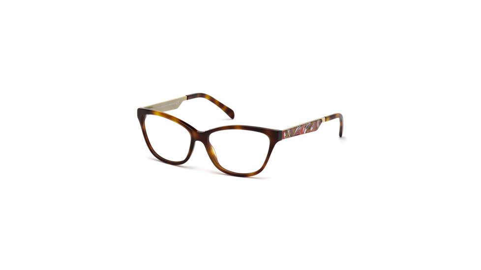 Emilio Pucci EP5012 Eyeglass Frames - Dark Havana Frame Color