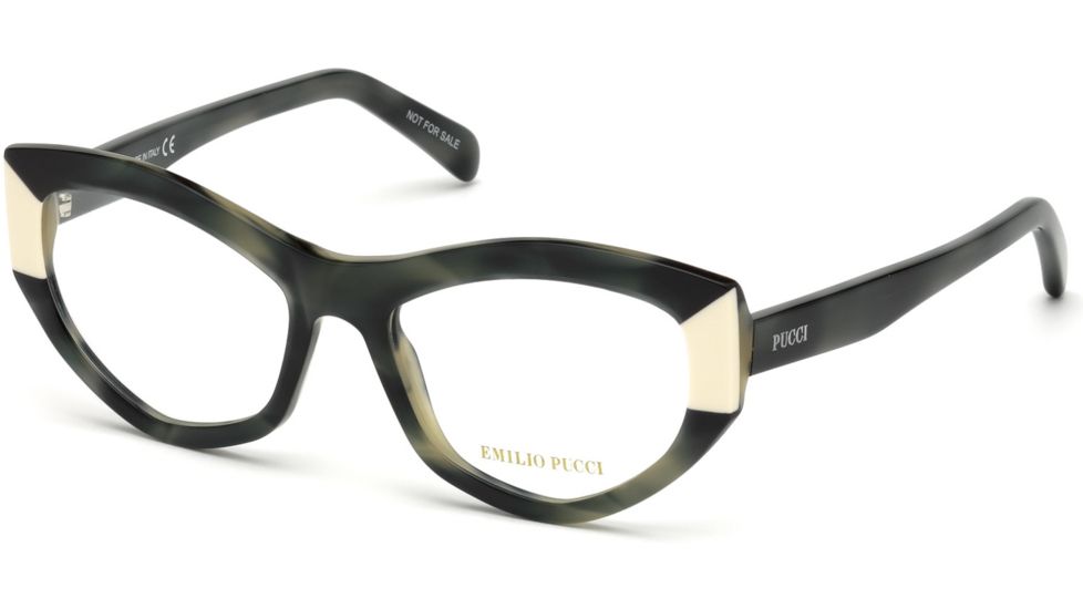Emilio Pucci EP5065 Eyeglass Frames - Coloured Havana Frame Color, Coloured Havana Lens Color