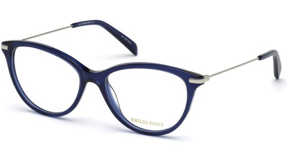 Emilio Pucci EP5082 Eyeglass Frames - Shiny Blue Frame Color