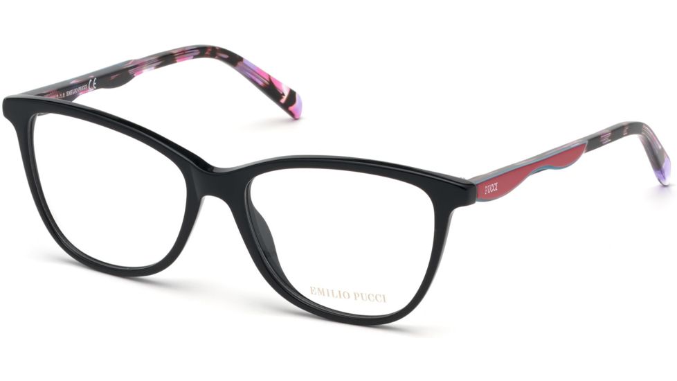 Emilio Pucci EP5095 Eyeglass Frames - Shiny Black Frame Color